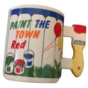 BNIB Paint The Town Red Mug